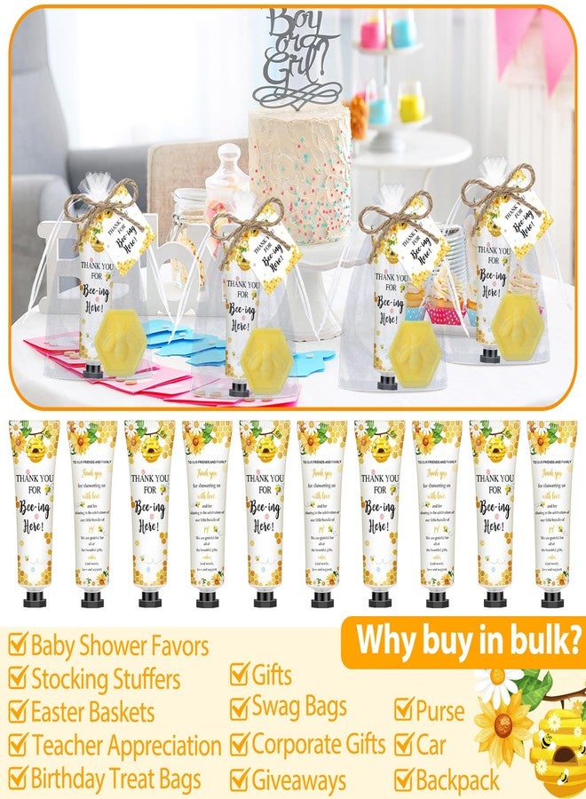 Dimsile 25 Sets Bee themed Baby Shower Favors for Guests Sweet As Can Bee Bridal Shower Gift Honey Hand Cream Honeycomb Soap Guest Return Gift with Organza Bag and Thank Tag for Wedding Gender Reveal - Image 5